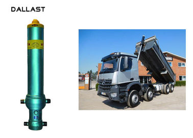 Piston Rod Single Acting Dump Truck Hydraulic Cylinder Steel Material Customized